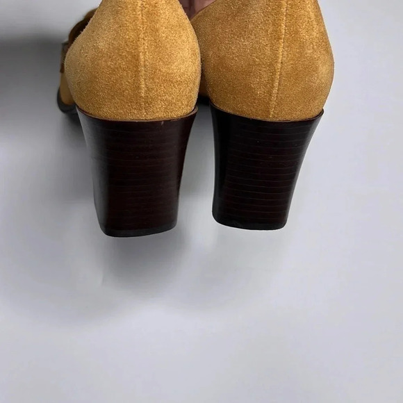 Audrey Brooke leather suede size 9m block heels - Picture 8 of 8